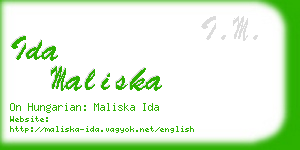 ida maliska business card